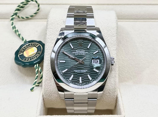 Rolex Date Just Green motif