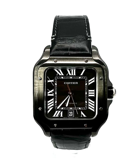 Cartier Cougar Santos Black Steel